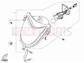 DERBI QUAD DXR 200 Front lights