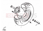 DERBI QUAD DXR 200 Front wheel