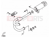 DERBI QUAD DXR 250 Exhaust pipe