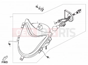 DERBI QUAD DXR 250 Front lights