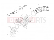 DERBI Sonar 125 Carburettor, assembly - Union pipe