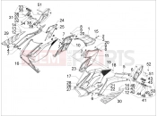 GILERA GP 800 középső idom - lábtartó