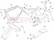 GILERA Nexus 250 SP Rear cover - Splash guard
