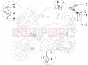gilera 2011 Nexus 300 ie Remote control switches - Battery - Horn