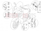 gilera 2006 Nexus 500 Remote control switches - Battery - Horn