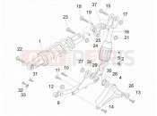 gilera 2007 Nexus 500 SP Rear suspension - Shock absorber/s