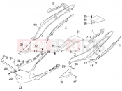 gilera 2007 Nexus 500 SP oldal burkolat - idomzat