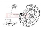 GILERA Runner 125 FX 2T rear wheel(model with rear hub brake)