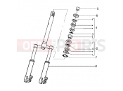 gilera Runner 180 FXR 2T Steering bearing ball tracks-front fork