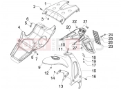 gilera 2008 Runner 50 ST Pure Jet hátsó burkolat - sárvédő