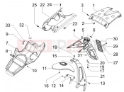 gilera 2018 Runner 50 SP hátsó burkolat - sárvédő