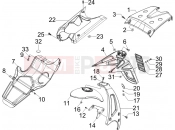 GILERA Runner 50 SP hátsó burkolat - sárvédő
