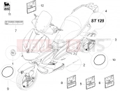 gilera 2010 Runner 125 ST 4T Plates - Emblems