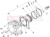 GILERA Runner 200 ST 4T Cylinder-piston-wrist pin unit