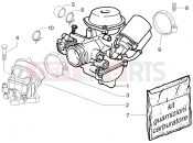 GILERA Runner 125 VX 4T -SC- Carburettor, assembly - Union pipe