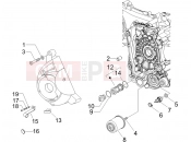 gilera 2006 Runner 200 Race VXR 4T Flywheel magneto cover - Oil filter
