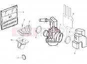 GILERA Stalker 50 Carburettor, assembly - Union pipe