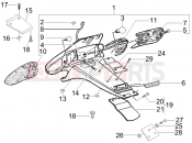 GILERA Stalker 50 Rear cover - Splash guard