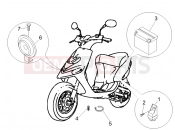 gilera 2008 Stalker 50 Special Edition kezelőszervek - akkumulátor
