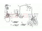 MOTOGUZZI 65 GT 650 Front LH/rear brake system
