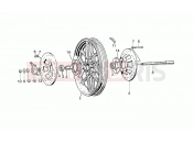 MOTOGUZZI 65 GT 650 Front wheel