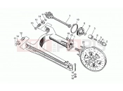 MOTOGUZZI 65 GT 650 Swing arm-rear wh., alloy