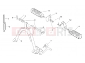 APRILIA SCARABEO 2000 Scarabeo 100 2T (Minarelli) FRAME » Foot rests - Lateral stand