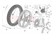 APRILIA SCARABEO 2007 Scarabeo 100 4T FRAME » Front wheel - disc brake