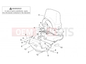 APRILIA SCARABEO 2003 Scarabeo 125-150-200 (Rotax) FRAME » Front body - Front fairing