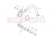 APRILIA SCARABEO 2009 Scarabeo 125-200 Light ENGINE » Water pump