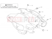 APRILIA SCARABEO Scarabeo 50 2T (Minarelli) FRAME » Front body II - Dashboard