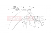 APRILIA SCARABEO Scarabeo 50 2T (Minarelli) FRAME » Front body VI - Front mudguard