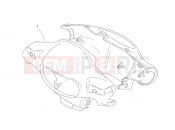 APRILIA SCARABEO Scarabeo 50 2T (Minarelli) FRAME » Front body I - Headlight support