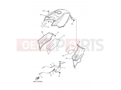 YAMAHA YFM 450 Kodiak YFM450FWAN YFM45FAV KODIAK 4WD 1D9D 2006 SIDE COVER