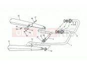 MOTOGUZZI V 50 PA 500 Exhaust unit