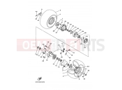 YAMAHA YFM 50 YFM50 YFM50RV 5YF9 2006 REAR WHEEL