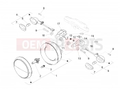 MOTOGUZZI V9 Roamer 850 ABS első fényszóró