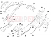 PIAGGIO MP3 125 ie 2008-2011 (EMEA) oldal burkolat - idomzat