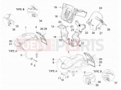 PIAGGIO MP3 125 ie 2008-2011 (EMEA) Wheel huosing - Mudguard