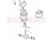 derbi Senda HYP 50 DRD EVO Drive shaft - Cylinder - Piston