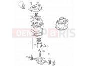 derbi Senda HYP 50 DRD EVO LTD EDITION Drive shaft - Cylinder - Piston