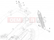 PIAGGIO Liberty 50 iGet 4T 3V (RP8CA11) Rear suspension - Shock absorber/s