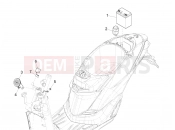 PIAGGIO Liberty 50 iGet 4T 3V (RP8CA11) Remote control switches - Battery - Horn