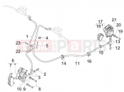 vespa GTV 300 / GTV 300 Touring 4V ie (USA) Brakes pipes - Calipers