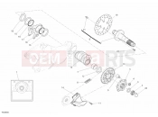 DUCATI Superbike 1098 S Tricolore REAR WHEEL SPINDLE » REAR WHEEL