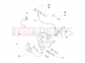 vespa LX 125 Touring ie Brakes pipes - Calipers