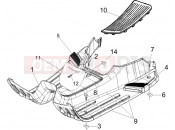 vespa LX 125 Touring ie Central cover - Footrests