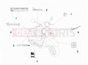 vespa LX 125 Touring ie Plates - Emblems