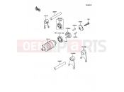 KAWASAKI KD80X (KD80-N2) Gear Change Drum/Shift Fork(s)