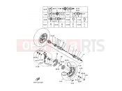 YAMAHA YFM 350 Bruin YFM350FWA YFM35FAT BRUIN 4WD 5UH8 2005 FRONT WHEEL